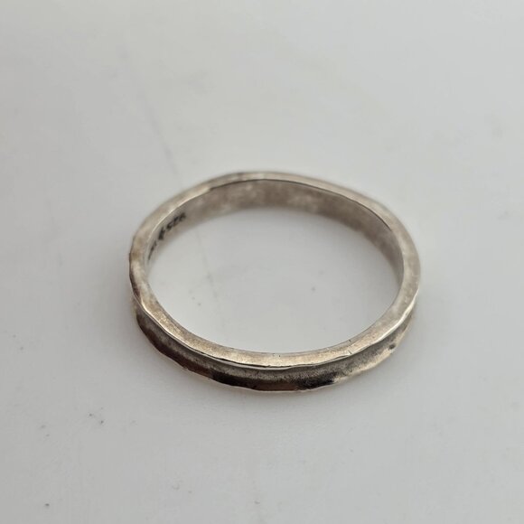 SILPADA RING STERLING 925 HAMMERED STACKABLE CONCAVE SIZE 7 - Picture 6 of 13